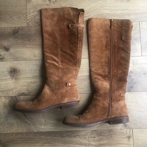 Franco Sarto Brown Suede Tall Riding Boots